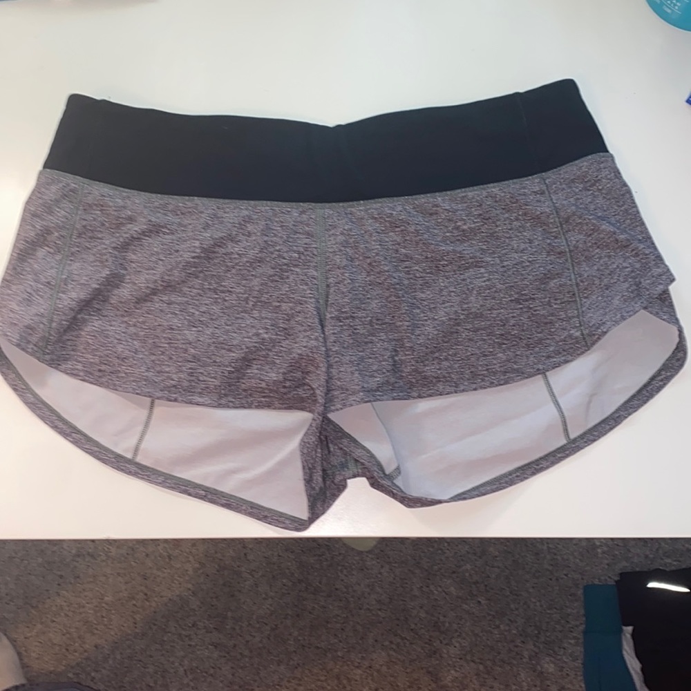 Lululemon Grey speed up shorts
